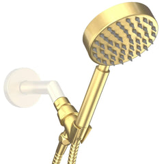 Brushed Gold All Metal Handheld Shower Head