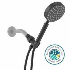 Matte Black All Metal Low Flow Handheld Shower Head