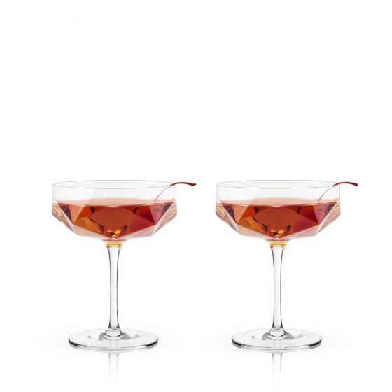 Raye Stemless Martini Glasses (Set of 2)