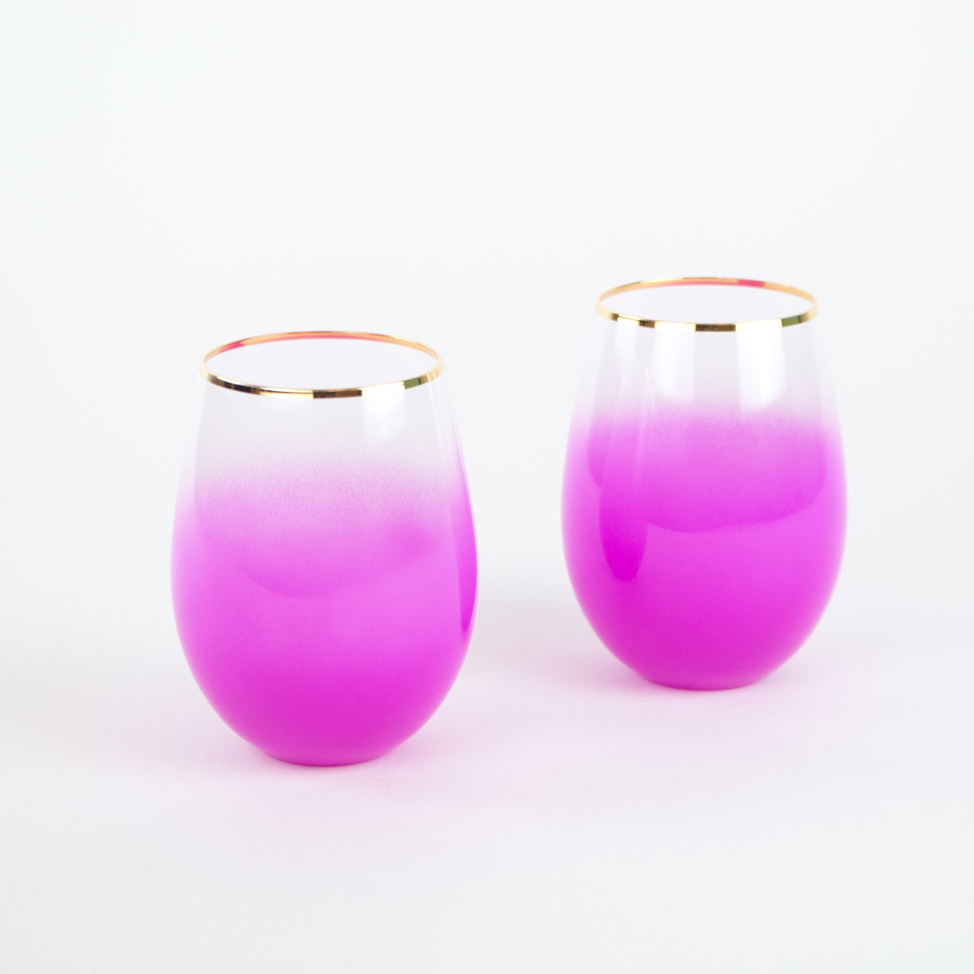 pink wine glasses