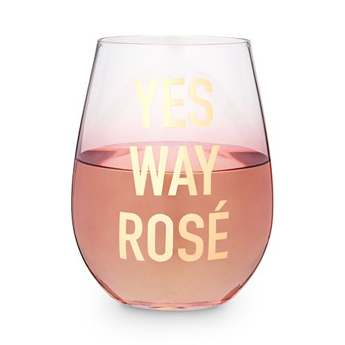 Yes Way Rosé Stemless Wine Glass - The VinePair Store