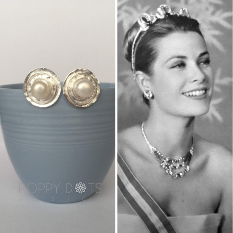 Sterling Silver Cups & Saucer Studs