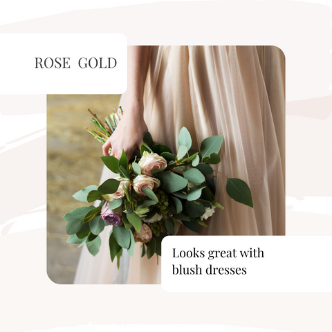 Blush dresses match rose gold