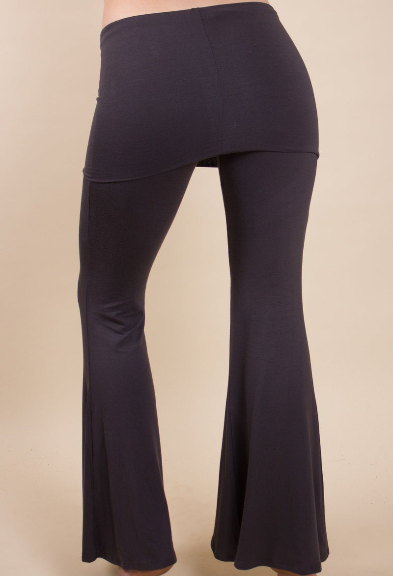 foldover flare yoga pants