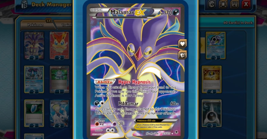 Malamar EX Pokémon Trading Card