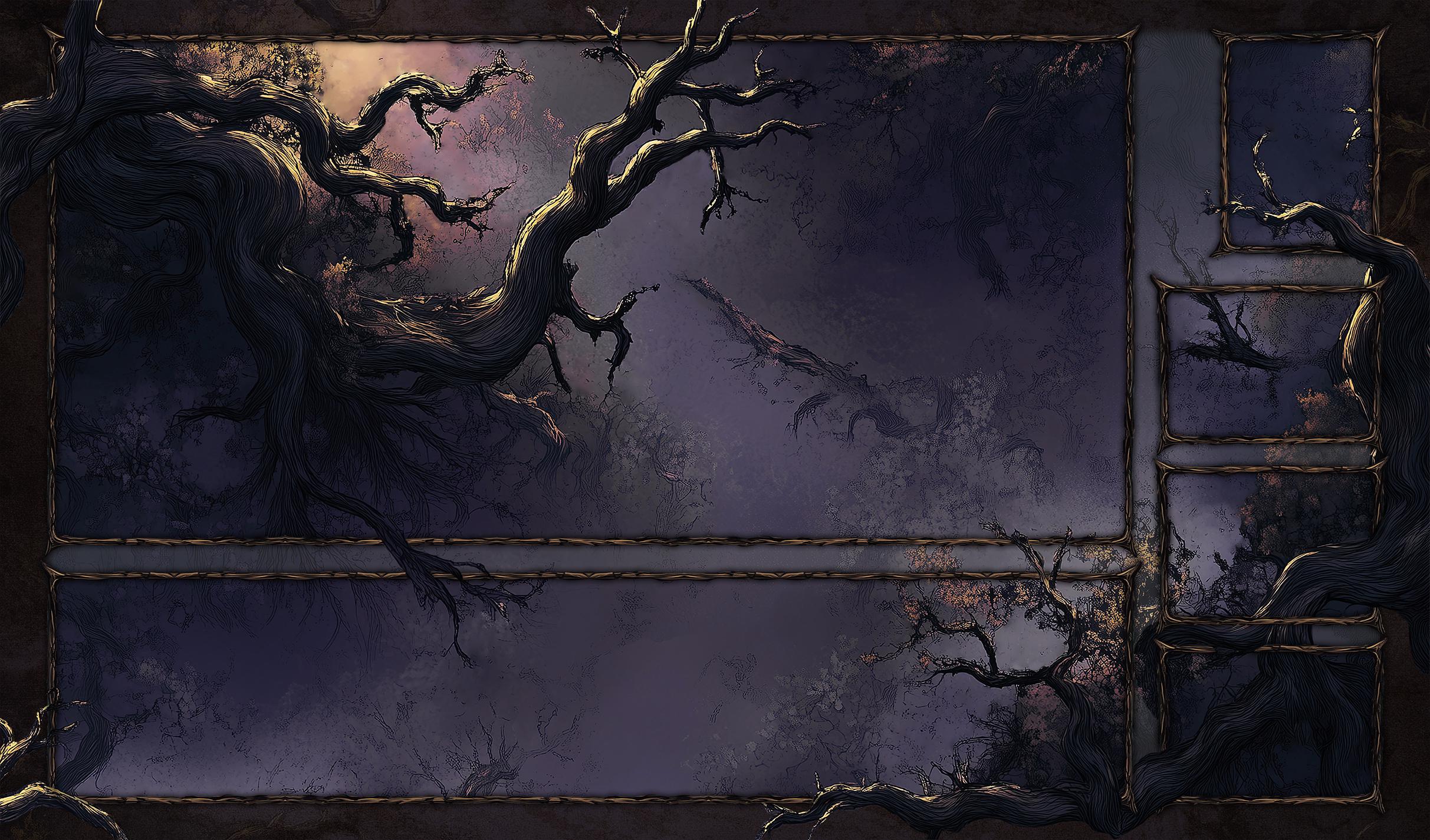 Zoned Swamp - 24"x14" - Zoned Playmat MTG - Board Game Mat for TCG - Premium Desk Mat for Card Game Players and Gaming