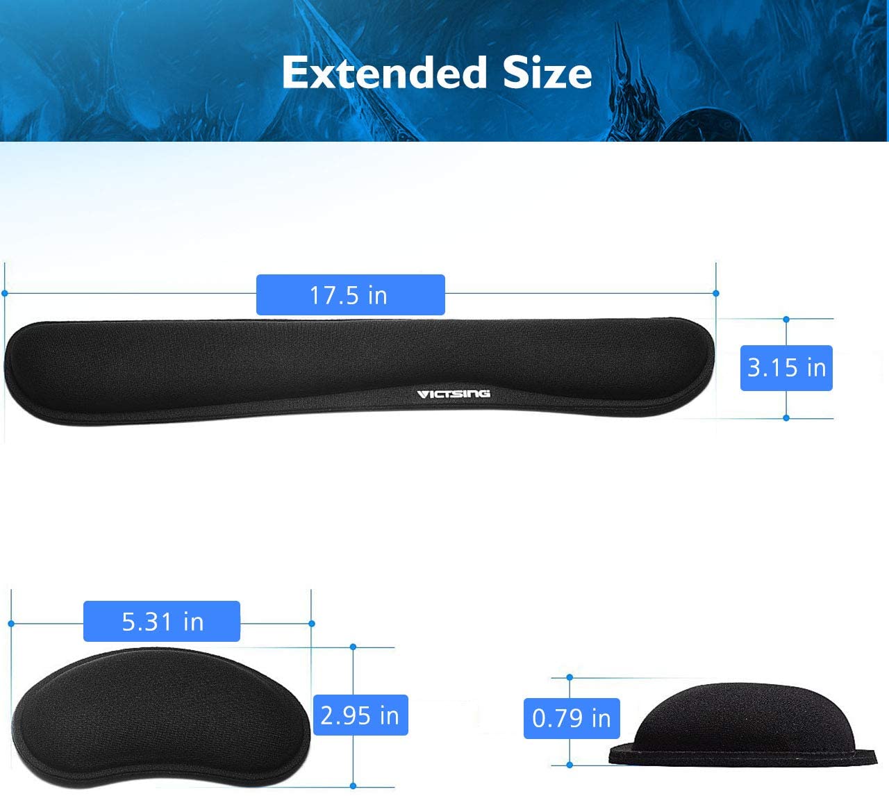 extended computer wrist rest