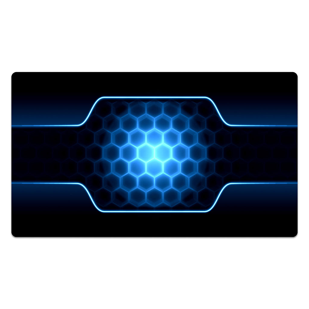 Aqua Hexagon Wallpaper Mouse Pad