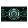 Blue Green Mech Interface Mouse Pad