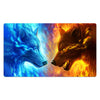 Fire And Ice Twin Foxes Mouse Pad