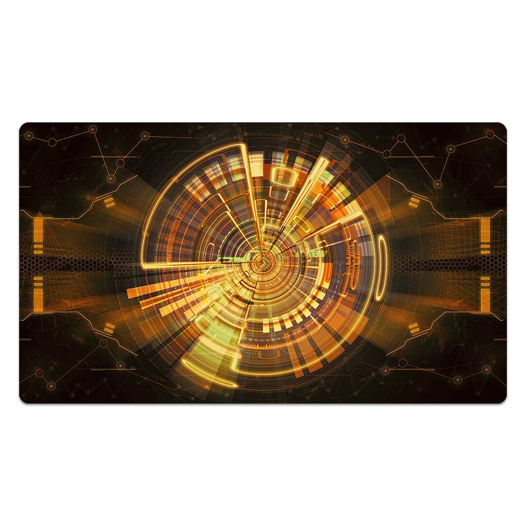 Golden Mech Interface Mouse Pad