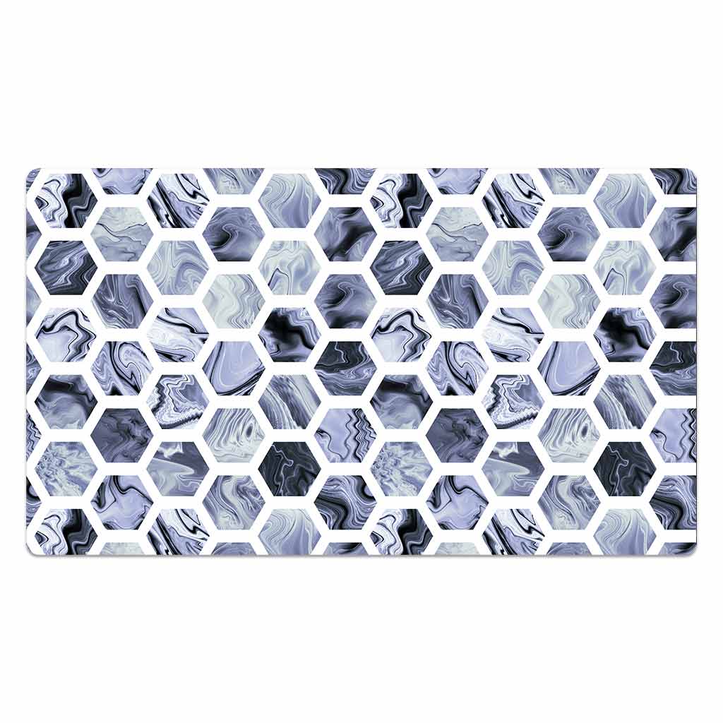 Gray Hexagonal Strata Playmat