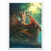 Mother Dragon Protecting Her Babies Card Sleeves