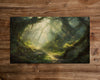 A Forest Garden of Secrets and Wanders - MTG Playmat - 24 x 14 inches - MTG Gifts - Magic The Gathering Gifts - Stitched Playmat