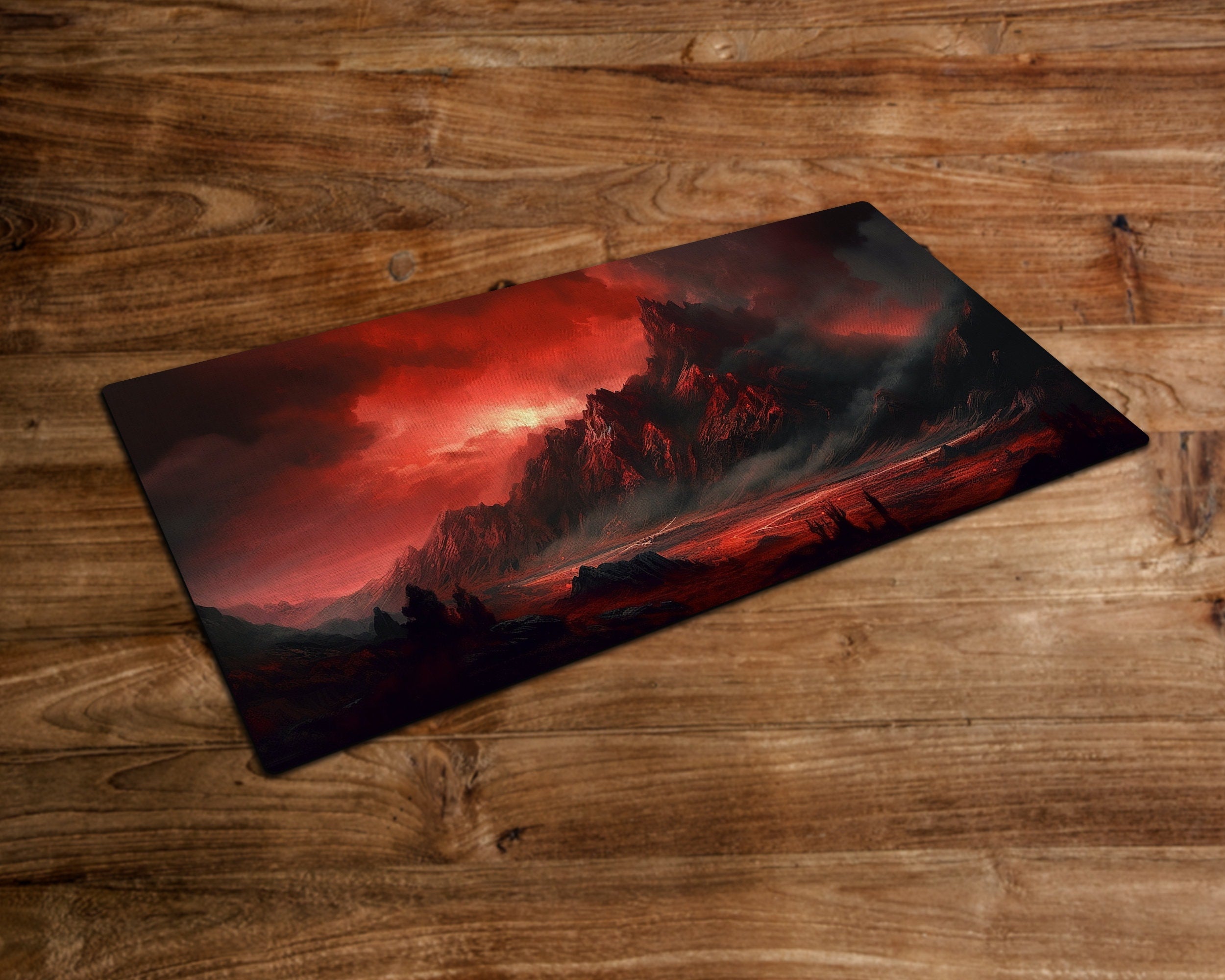 The Bloodstone Summit - MTG Playmat - 24 x 14 inches - MTG Gifts - Magic The Gathering Gifts - Stitched Playmat