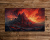 The Crimson Peak - MTG Playmat - 24 x 14 inches - MTG Gifts - Magic The Gathering Gifts - Stitched Playmat