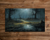 Swamp Full Moon's Eerie Gloom - MTG Playmat - 24 x 14 inches - MTG Gifts - Magic The Gathering Gifts - Stitched Playmat