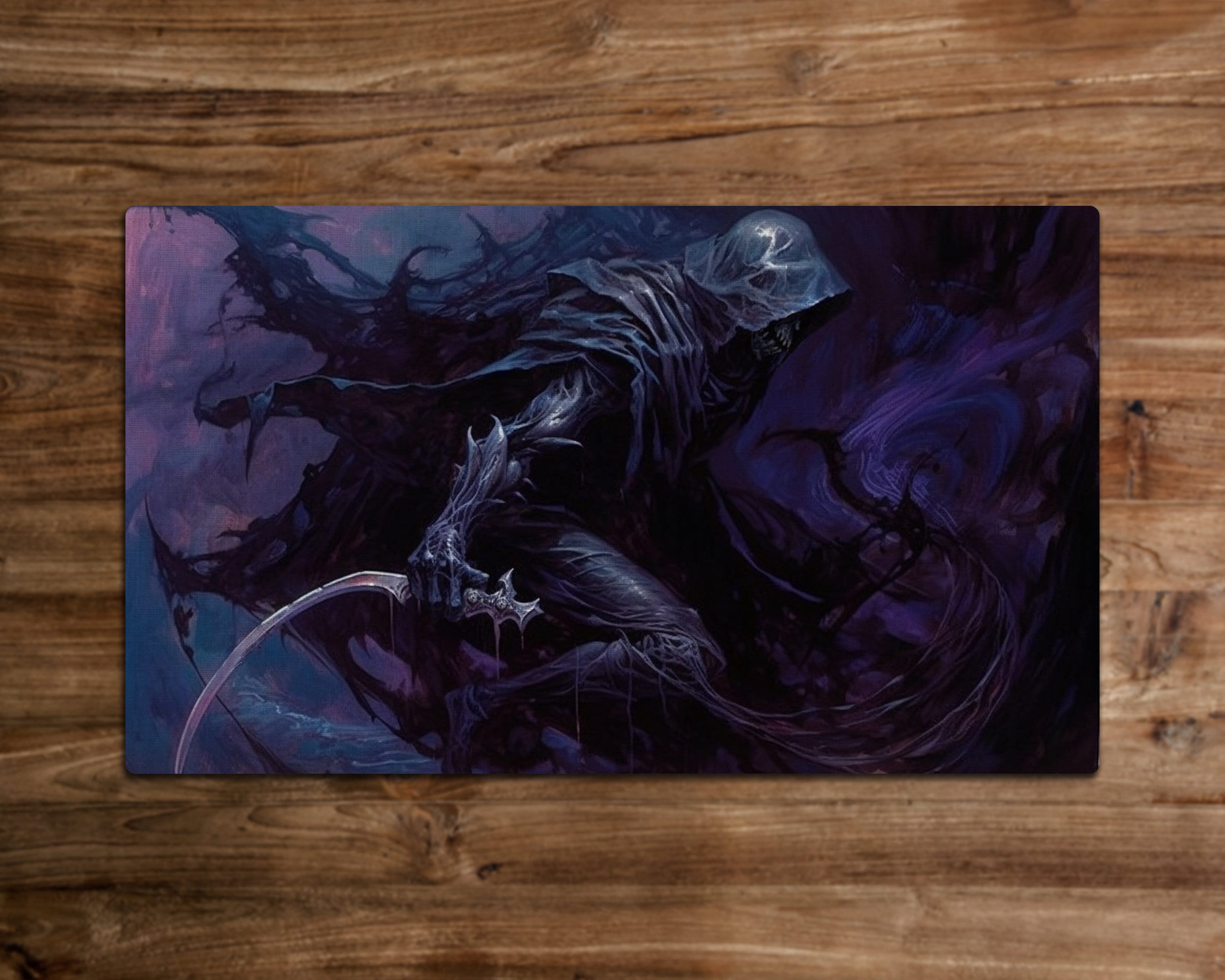 Grim Reaper of the Shadows - MTG Playmat - 24 x 14 inches - MTG Gifts - Magic The Gathering Gifts - Stitched Playmat