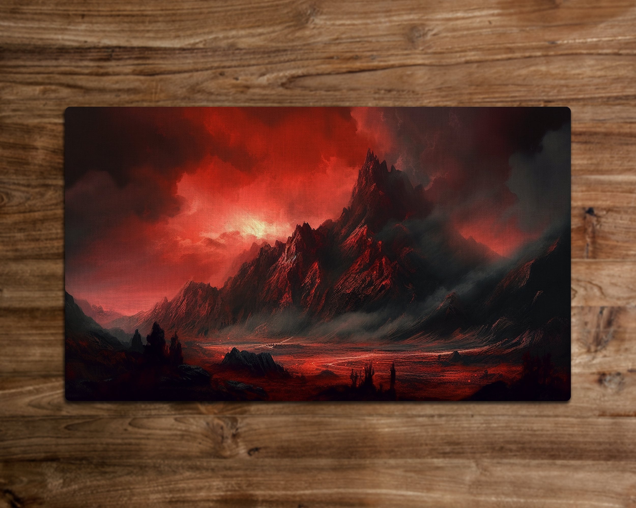 The Bloodstone Summit - MTG Playmat - 24 x 14 inches - MTG Gifts - Magic The Gathering Gifts - Stitched Playmat