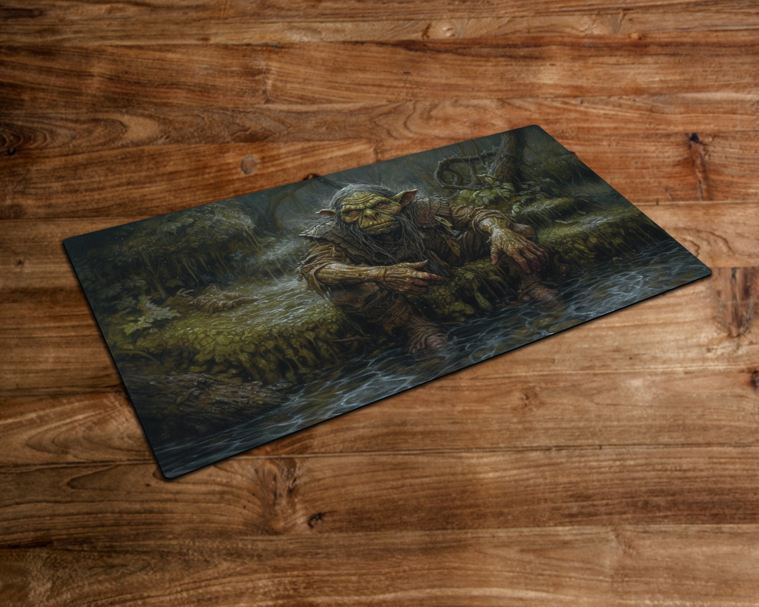 The Goblin's Oasis - MTG Playmat - 24 x 14 inches - MTG Gifts - Magic The Gathering Gifts - Stitched Playmat