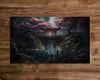 The Serene Cherry Blossom Bridge - MTG Playmat - 24 x 14 inches -Playmat for TCG - Handcrafted
