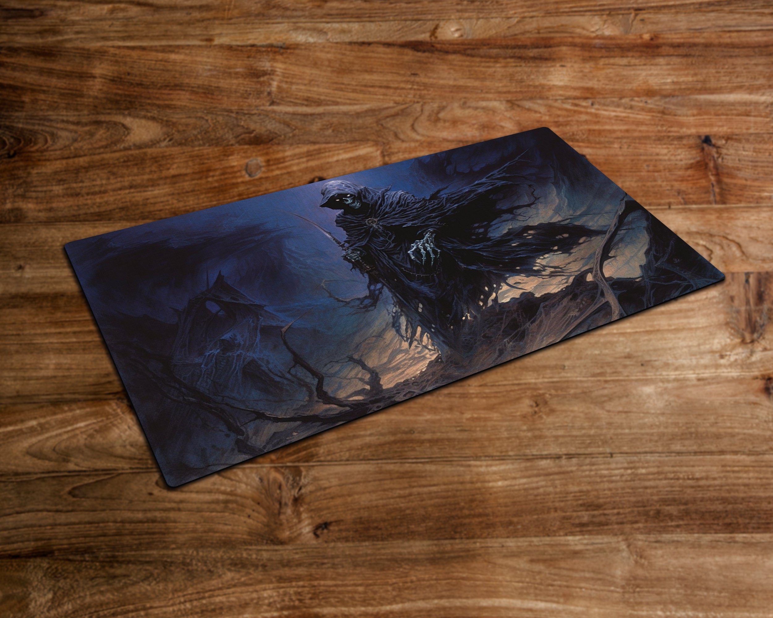 Grim Reaper's Phantom of the Netherworld - MTG Playmat - 24 x 14 inches - MTG Gifts - Magic The Gathering Gifts - Stitched Playmat