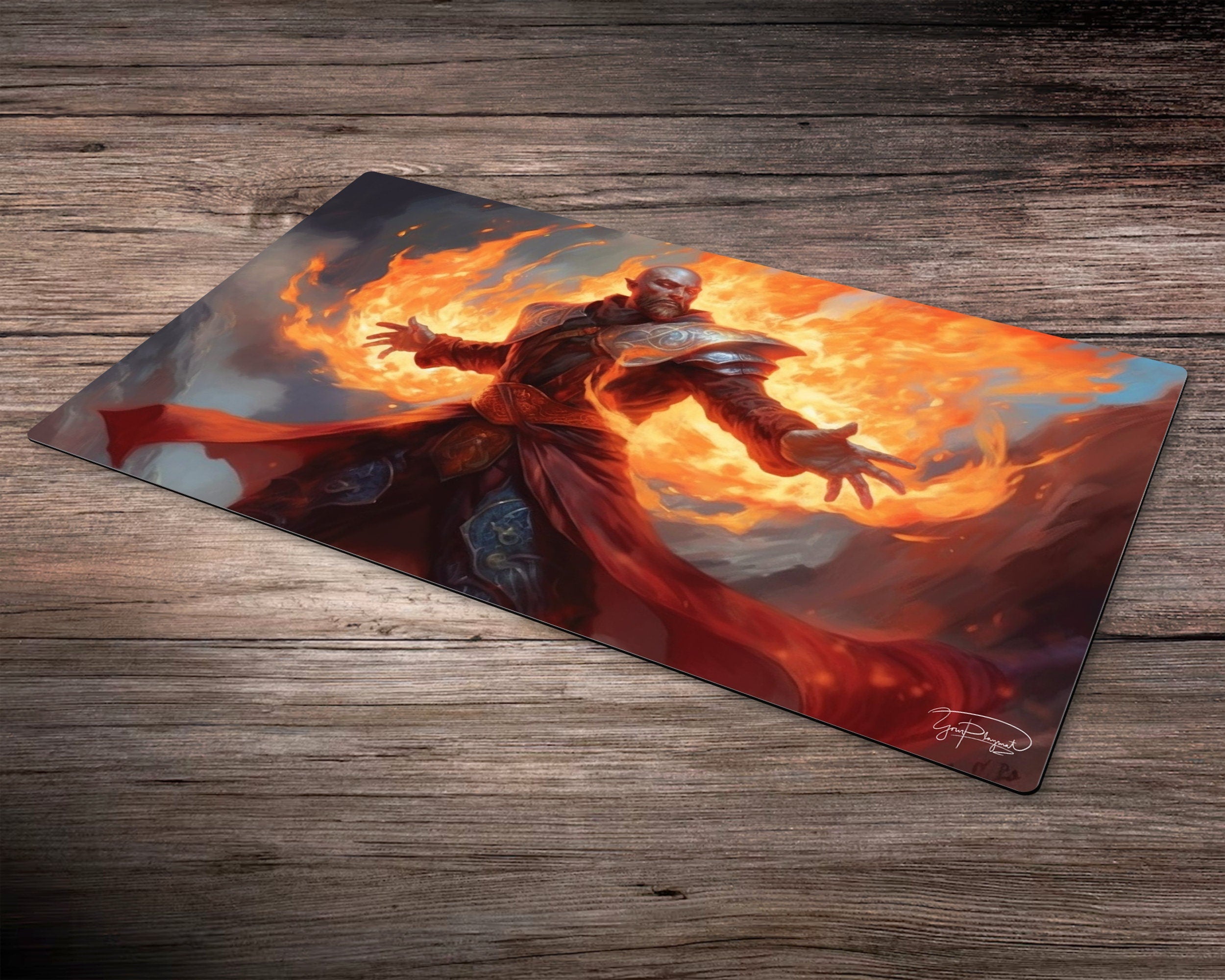 Radiant Flamebearer - MTG Spielmatte - 24 x 14 inches - MTG Geschenke - MTG Zubehör - Magie Tischmatte