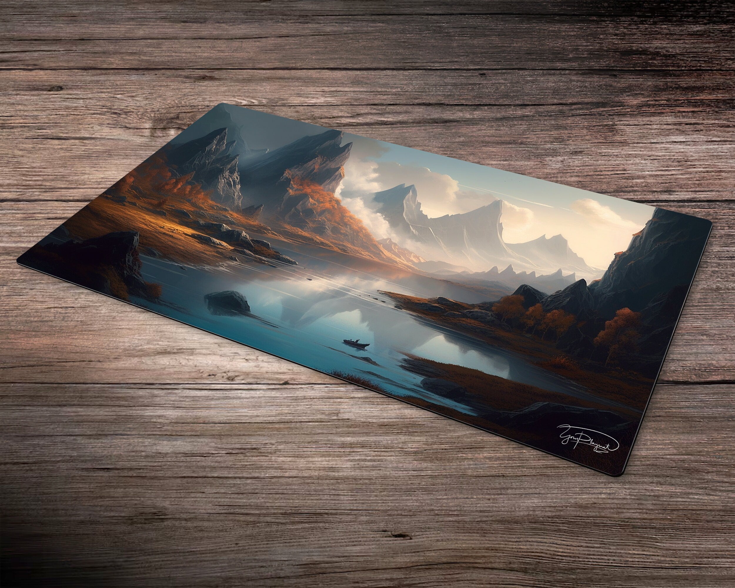 Mystic Mountain Retreat  - MTG Spielmatte - 24 x 14 inches - MTG Geschenke - MTG Zubehör - Magie Tischmatte