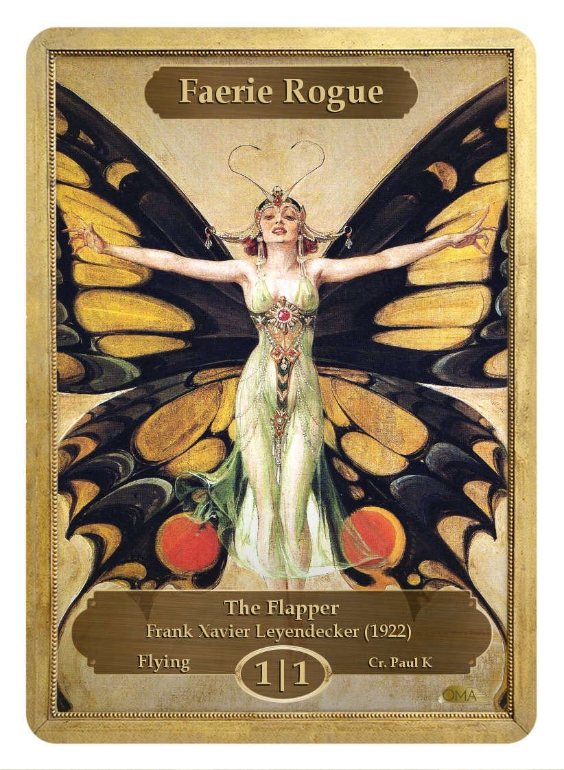 《フェアリー・ならず者トークン/Faerie Rogue Token》 (Frank Xavier Leyendecker)