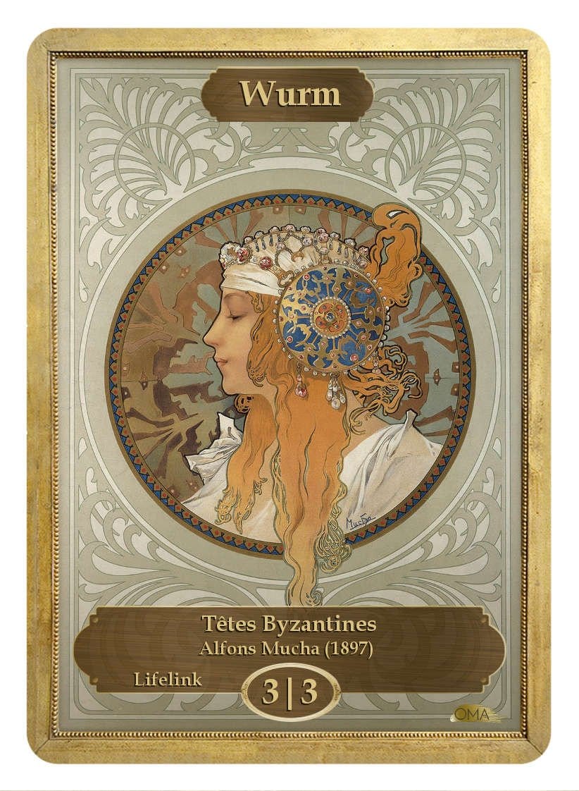 《ワームトークン/Wurm Token》 (Alfons Mucha)