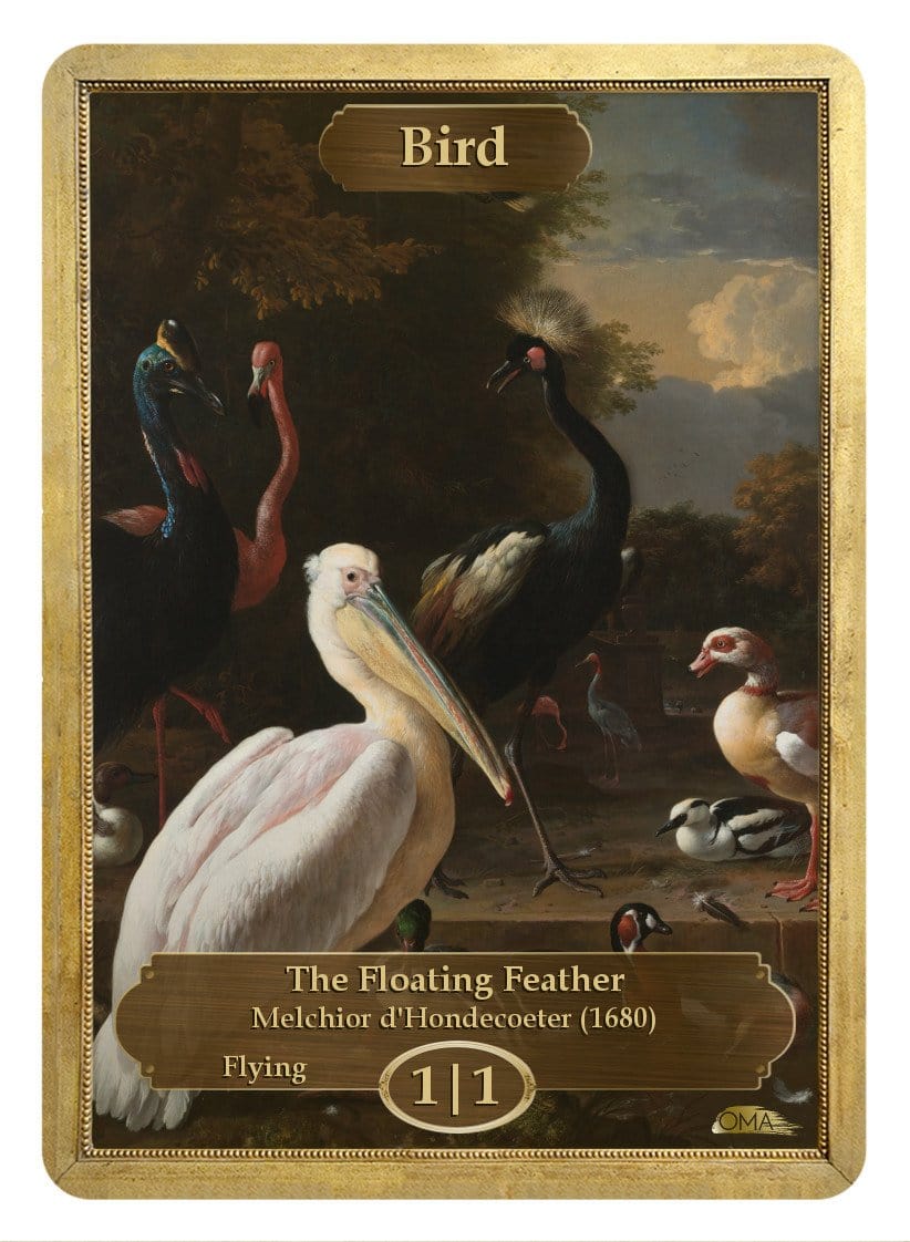 Bird Token (Melchior d'Hondecoeter)