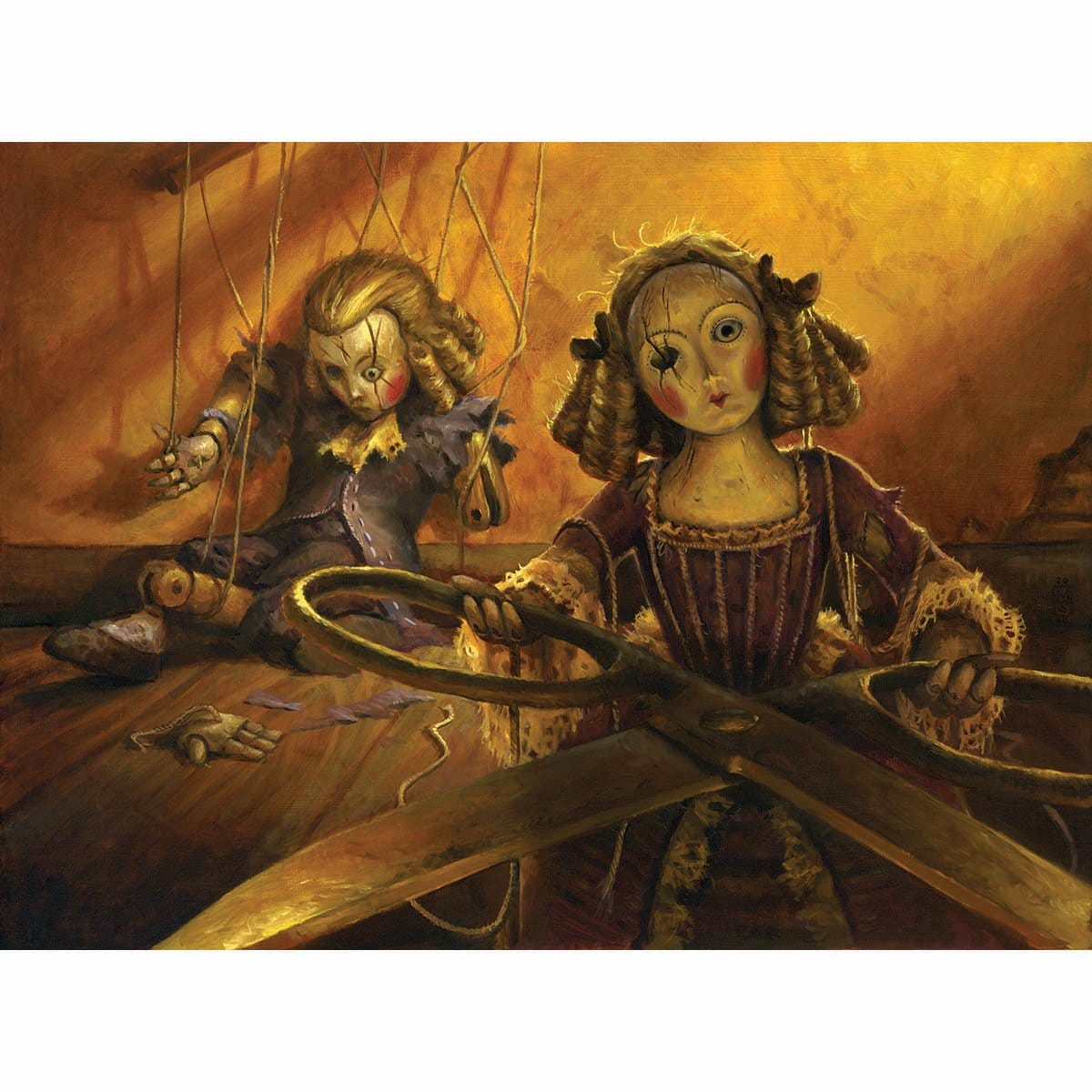 creepy doll painting