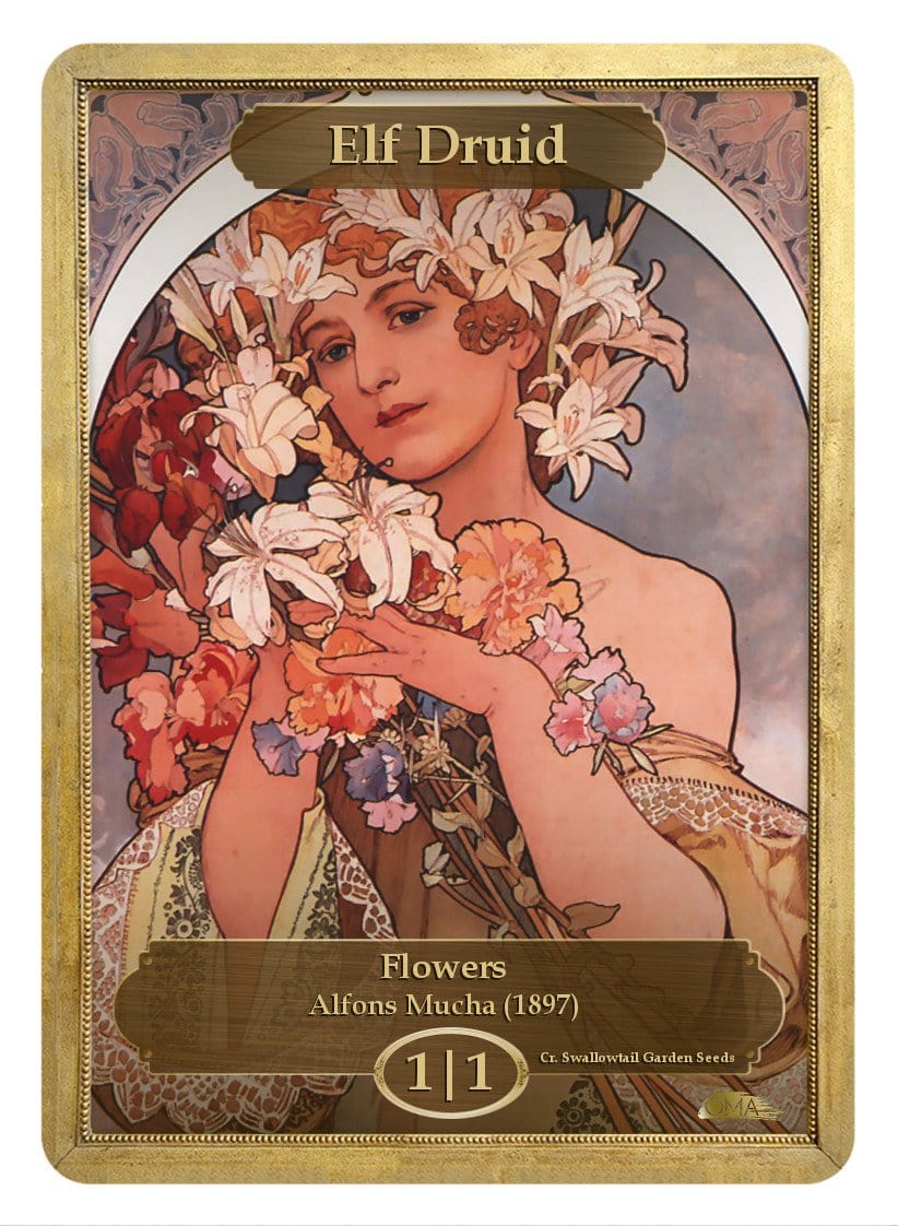 Elf Druid Token (Alfons Mucha)