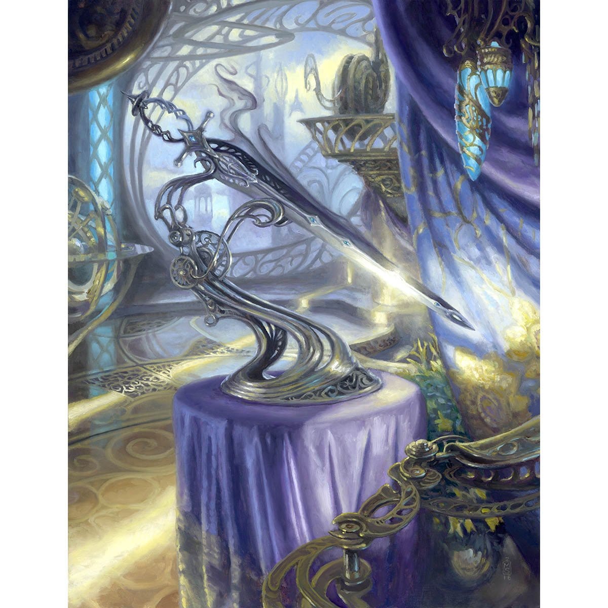 Sword Of Light And Shadow Print Original Magic Art