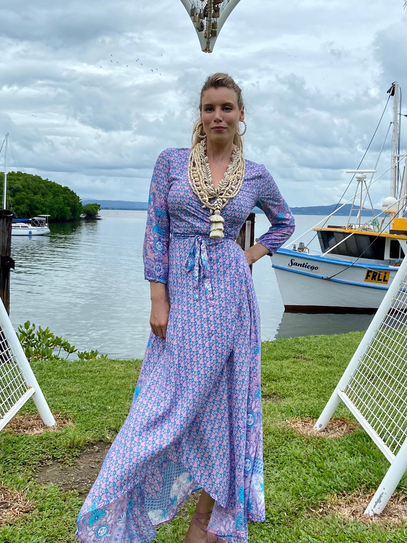 Blue lagoon big size maxi lenght boho dress, plus size boho Ibiza fash –  AUROBELLE IBIZA