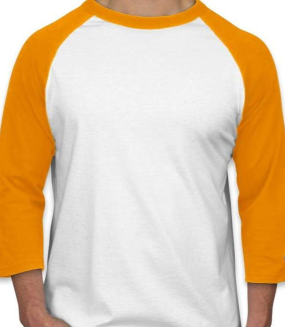 orange and white baseball shirt