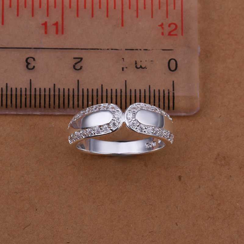 est silver plated wedding rings Insets Belt ring men jewelry 78