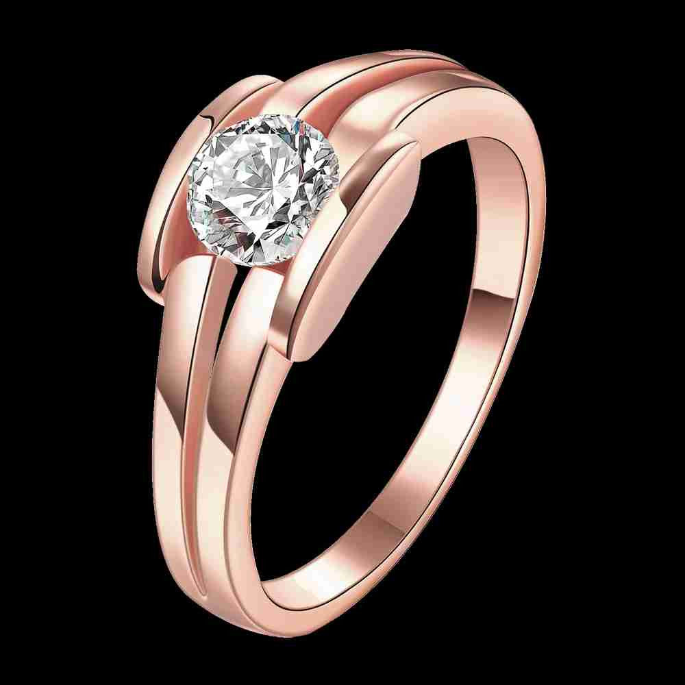 Luxurio 18k gold plated rings for men Hand set crystal ring men 