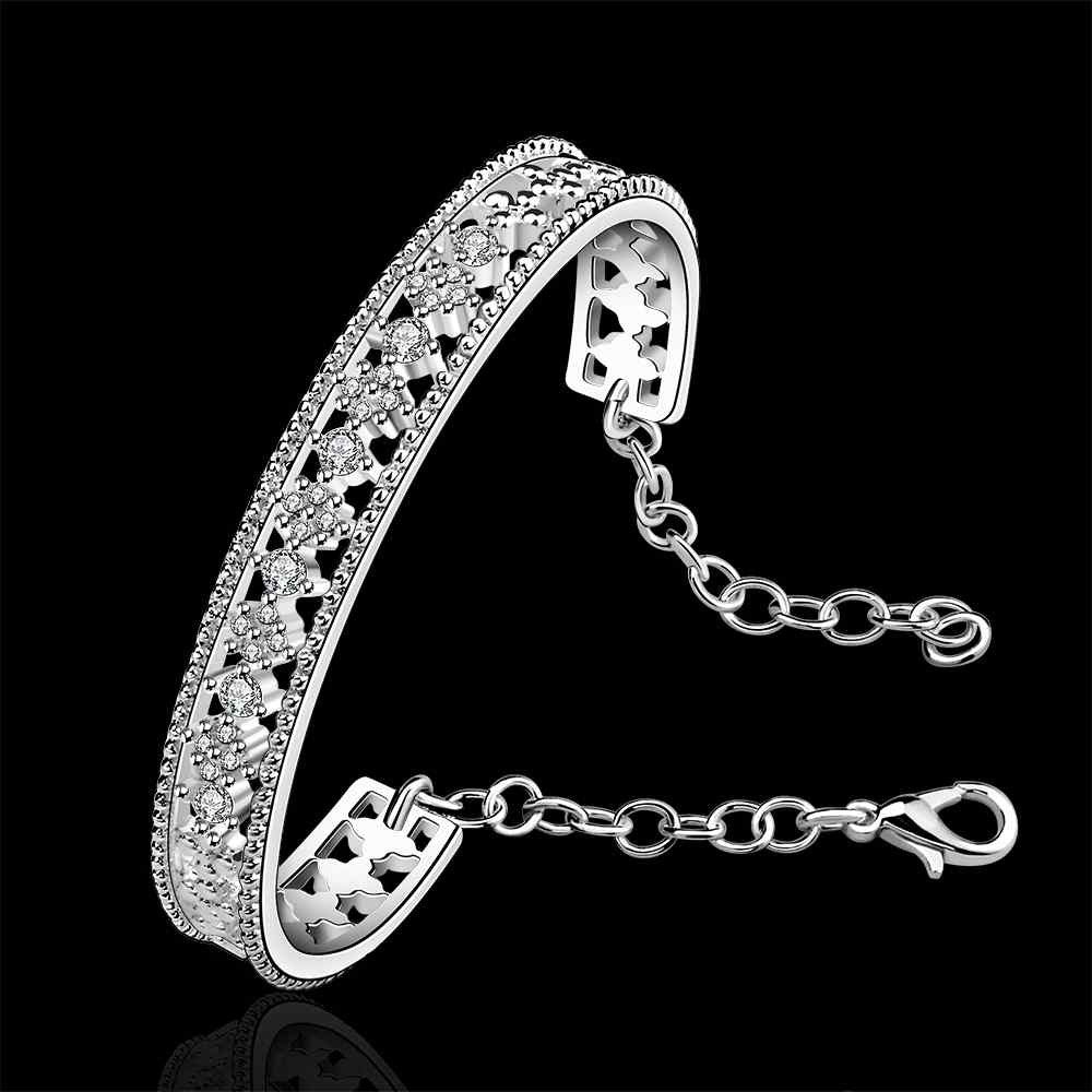 exo silver plated half cilcle C men bracelet men jewelry SMTB216