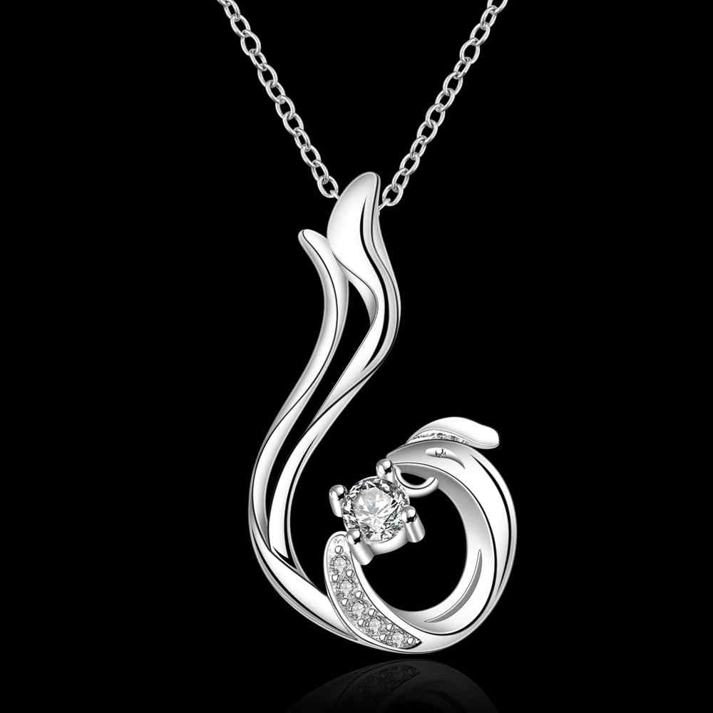 floating charms silver necklace go from fire collares men jewelry213