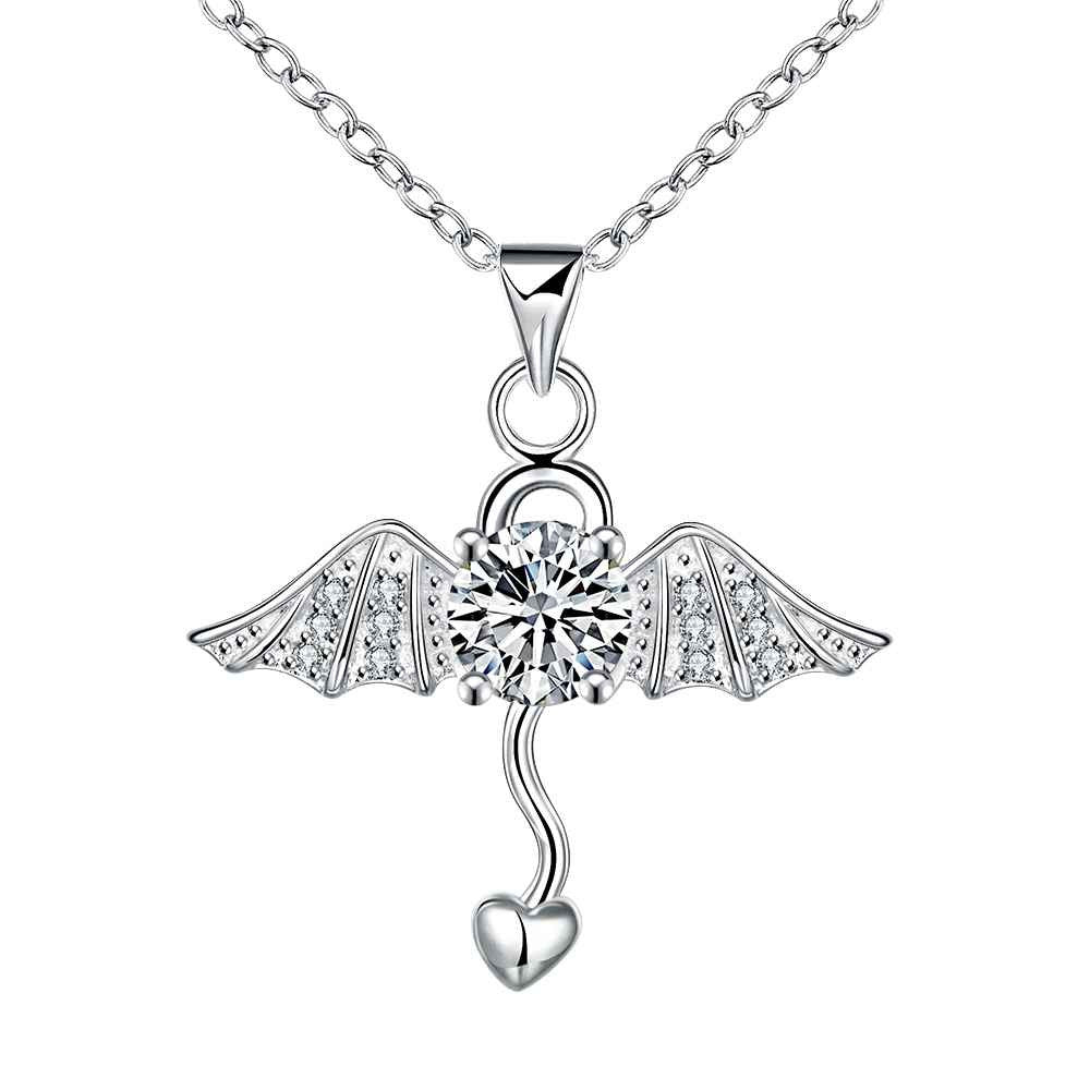 style silver-plated necklace men Insets wings tattoo choker bijouterie MP