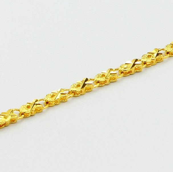 24K GP Gold Plated Mens Jewelry Bracelet Yellow Gold Golden Brac