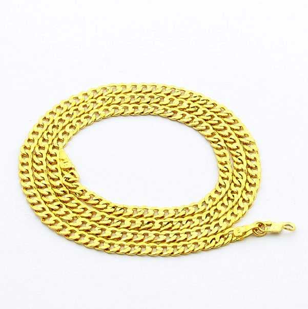 24K GP Gold Plated Necklace Mens & Women Yellow Gold Golden Jewelry Necklace YHDN 75