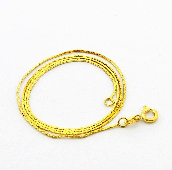 24K GP Gold Plated Necklace Mens & Women Yellow Gold Golden Jewelry Necklace YHDN 92