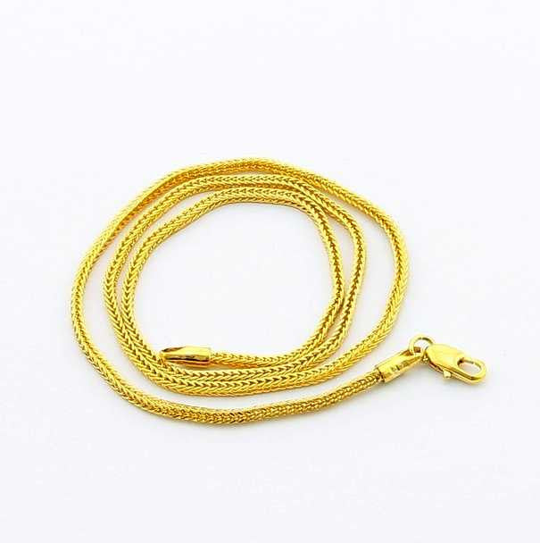 24K GP Gold Plated Necklace Mens & Women Yellow Gold Golden Jewelry Necklace YHDN 76