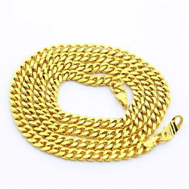 24K GP Gold Plated Necklace Mens & Women Yellow Gold Golden Jewelry Necklace YHDN 57