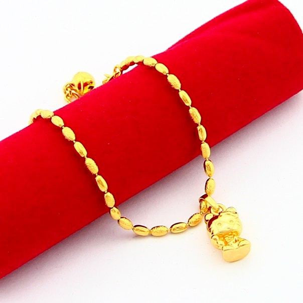 24K Gold Plated Bracelet 25MM Yellow Gold Golden Bracelet Bangle