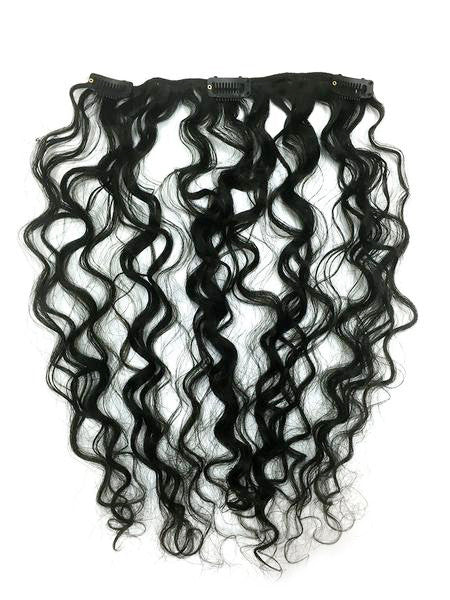 Clip on Human Hair in Brazilian Curly 12"