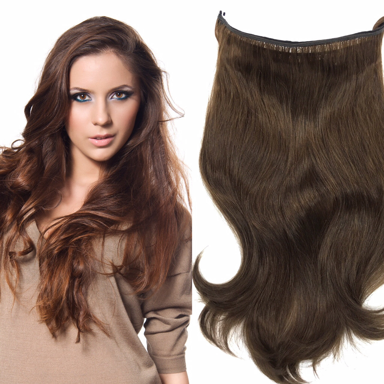 Easy Hair Extensions - Wired Hair Extensions- Dark Colors 20"