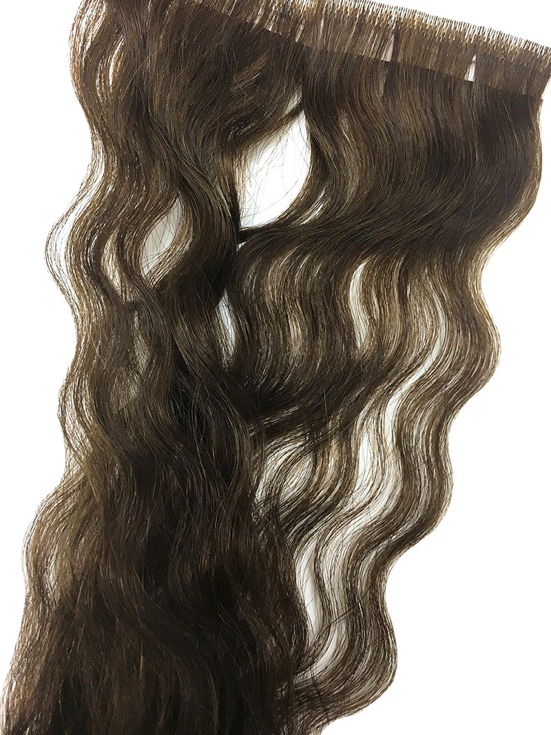 1 Pc Skin Weft Wavy Human Hair Extensions 18"